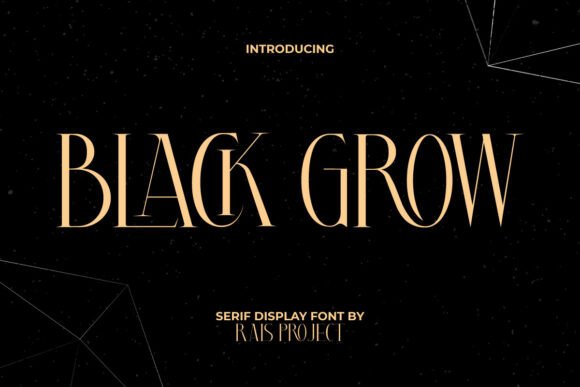 Black Grow Font for Professional Branding