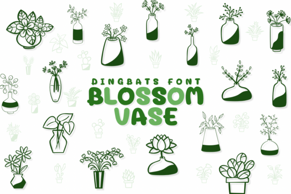Blossom Vase Font: Elevate Your Brand with Floral Dingbats