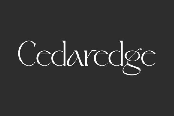 Cedaredge: An Elegant Serif Typeface for Editorial Design