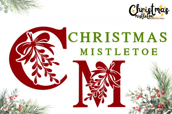 Christmas Mistletoe Font for Festive Web Design
