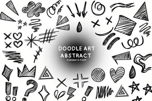 Doodle Art Abstract Font for Business