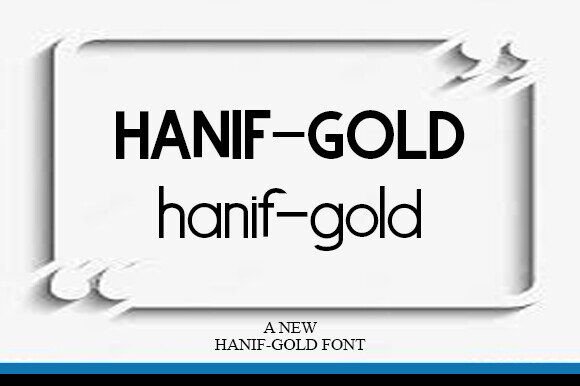 Hanif-Gold: A Stylish Serif Font