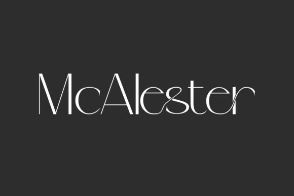 Mcalester: The Minimalist Typeface for Bold Branding