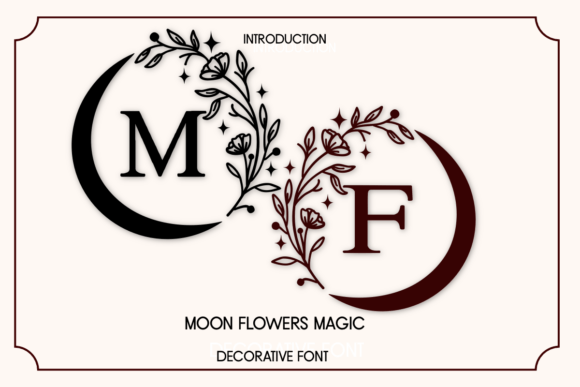 Moon Flower Magic: A Decorative Font for Handmade Brands