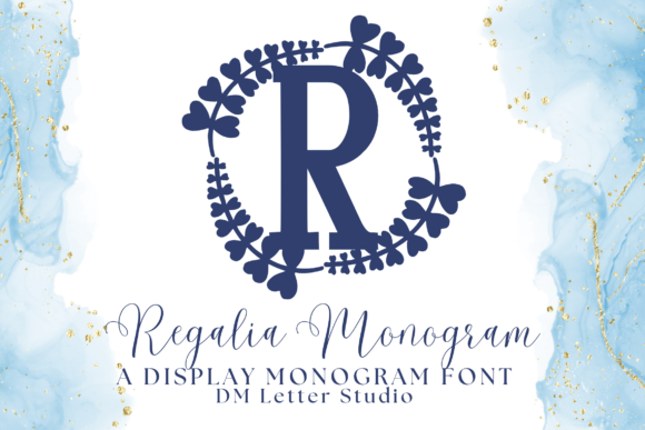 Regalia Monogram Font for Elegant Craft Projects