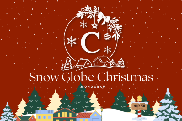 Snow Globe Christmas Monogram: A Festive Typeface for Holiday Branding
