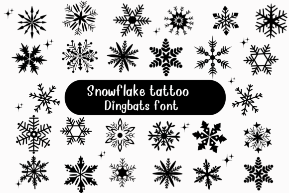 Snowflake Tattoo Font: A Designer's Take on Winter Branding