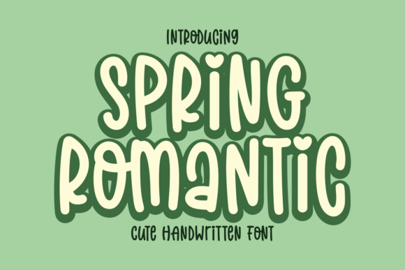 Spring Romantic: A Whimsical Display Font for Editorial Design