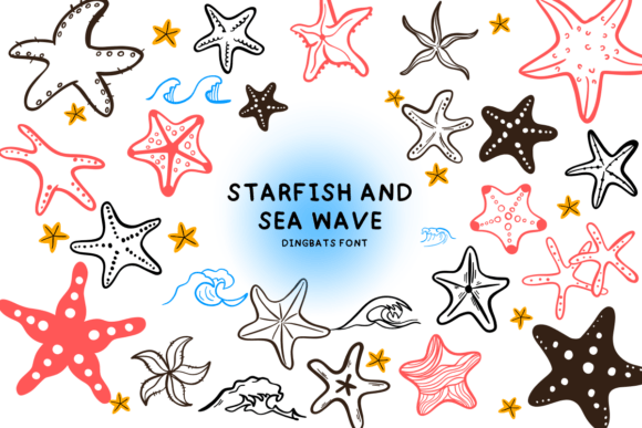 Starfish and Sea Wave Font