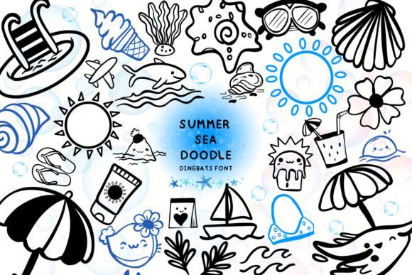 Summer Sea Doodle: A Playful Display Font for Editorial Design