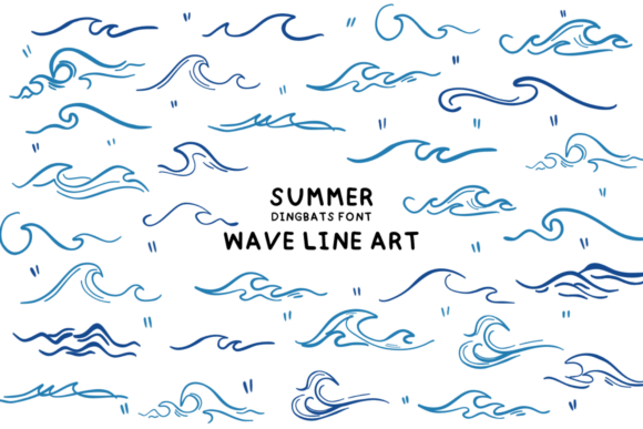 Summer Wave Line Art Font Review