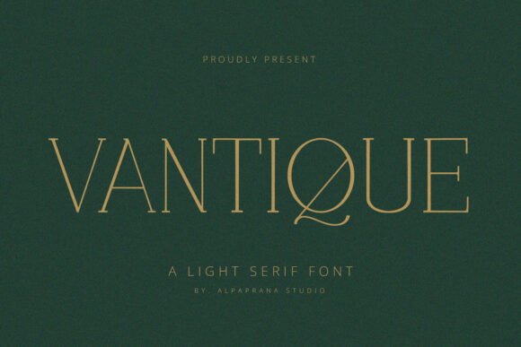 Vantique: A Refined Serif Font for Modern Editorial Design